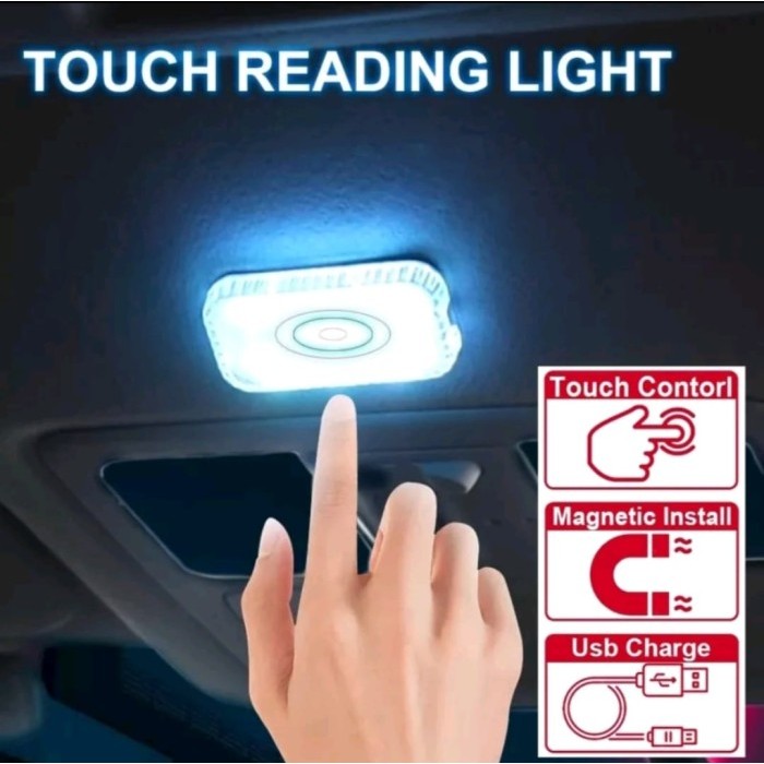 LAMPU PLAFON MOBIL LED FREE USB/LAMPU KABIN MOBIL LAMPU SENTUH TEMPEL INTERIOR MOBIL