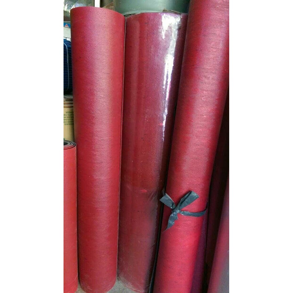 KARPET TALANG AIR TINGGI 110 CM ( 1 METER ) MERAH HITAM METERAN