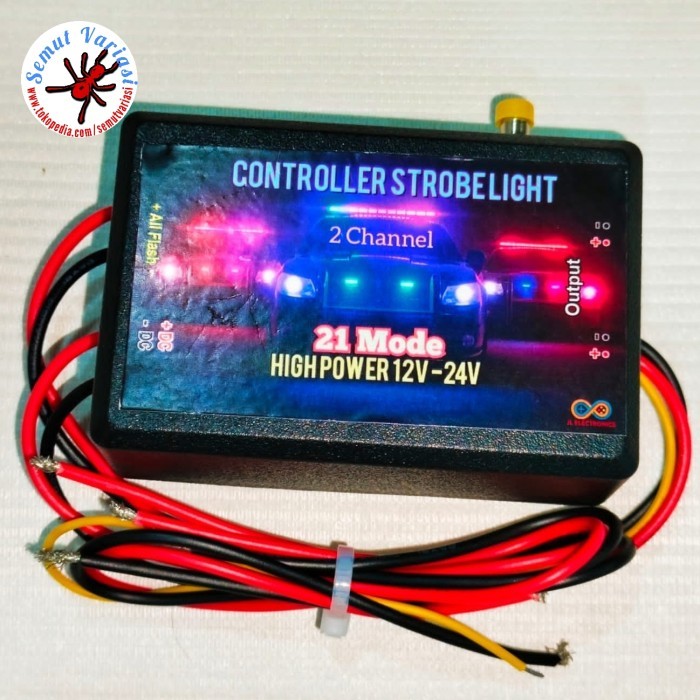 MODUL STROBO BLITZ 2 CHANNEL 21 MODE KEDIP UNIVERSAL 12V-24V