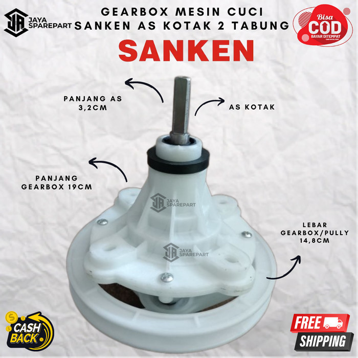 GEARBOX MESIN CUCI SANKEN GIRBOK SANKEN GEAR BOX SANKEN 2 TABUNG