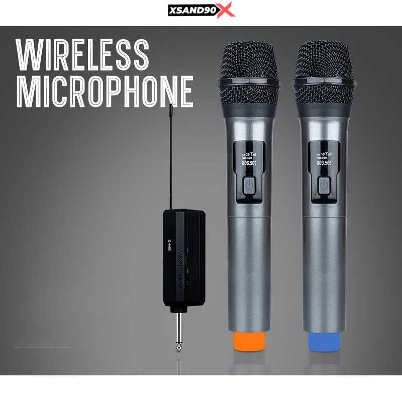 RIWORAL Microphone Karaoke Wireless Rechargeable 2 Channel UHF 2 PCS - SM2