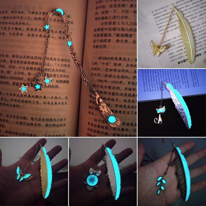 

Andra - Pembatas Buku Dengan Liontin Bentuk Kucing / Daun / Matahari / Bulan /