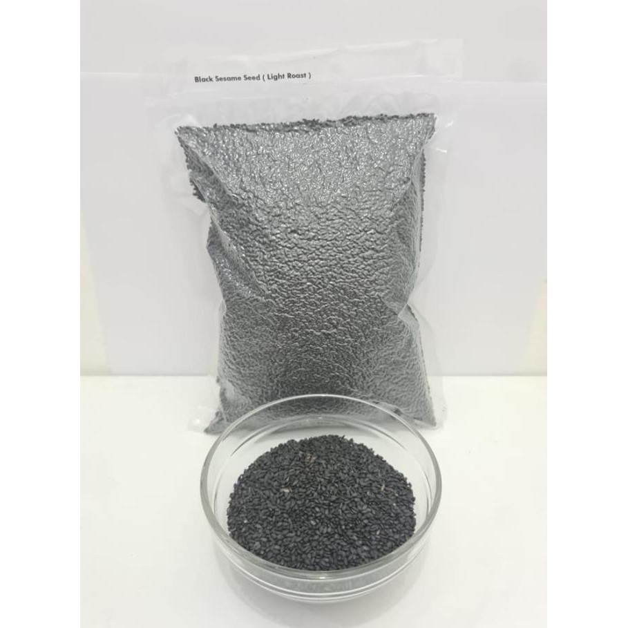 

Ready Black Sesame Seed Wijen Hitam Light Roasted 500 gr