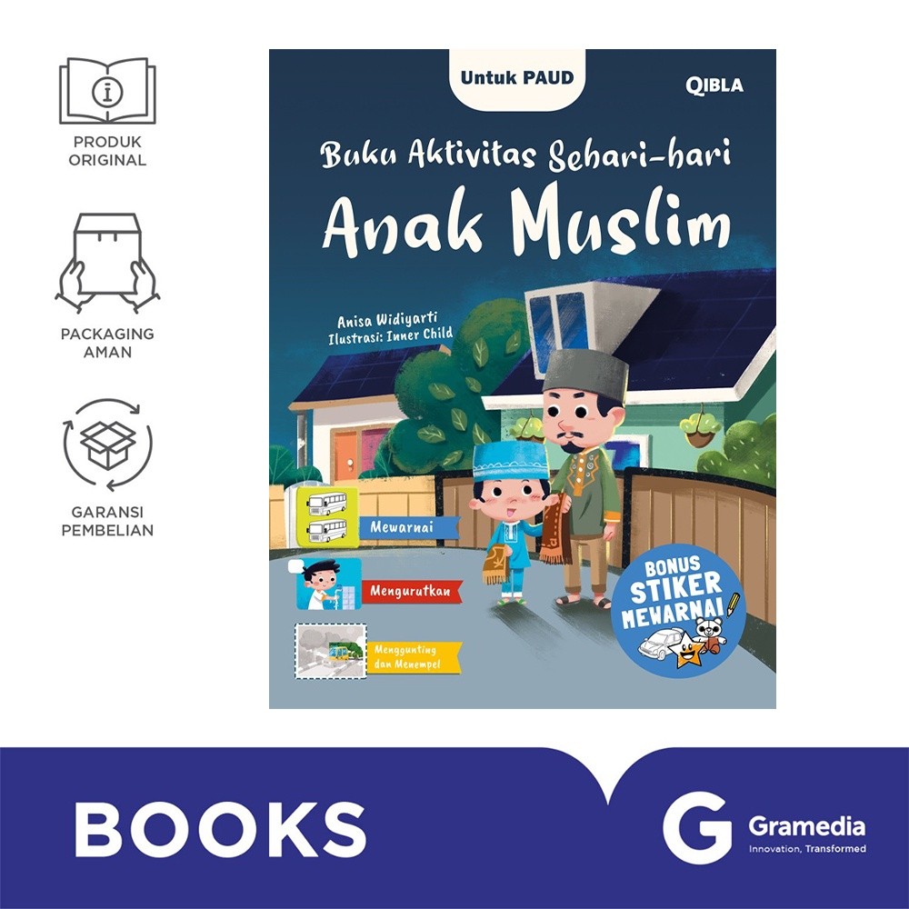 Buku Cerita dan Aktivitas Anak Muslim (Bonus Stiker Mewarnai BIP)