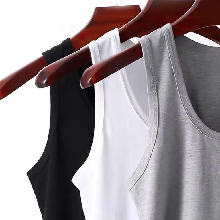 Singlet Pria Isi 4 Pcs Bahan Cotton Ukuran M L Xl//Singlet Pria Gym