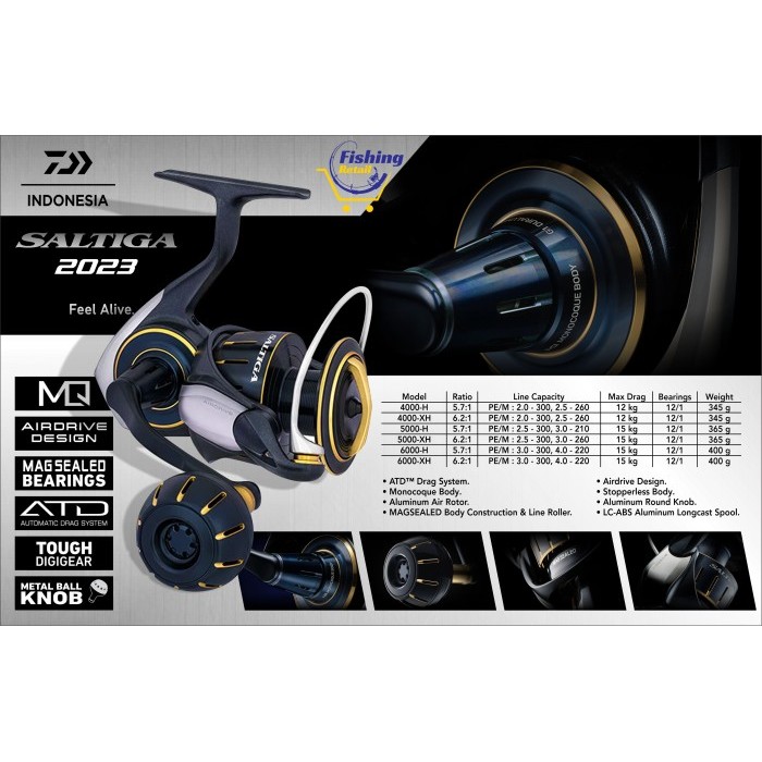 Reel Daiwa Saltiga 2023 4000H 4000XH 5000H 5000XH 6000H 6000XH GARANSI RESMI
