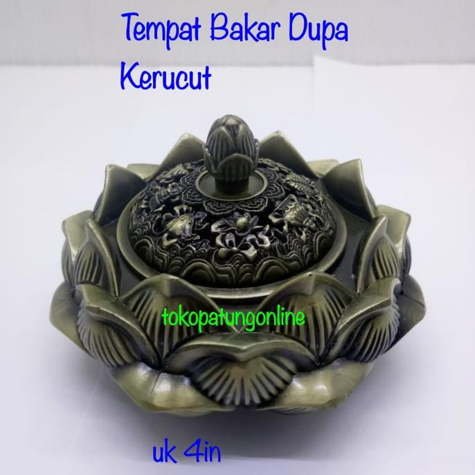 

Ready Tempat Bakar Dupa Kerucut Teratai Premium Kuningan