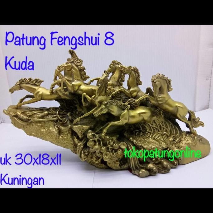 

Ready Patung Kuda Kuningan Fengshui 8 Ekor