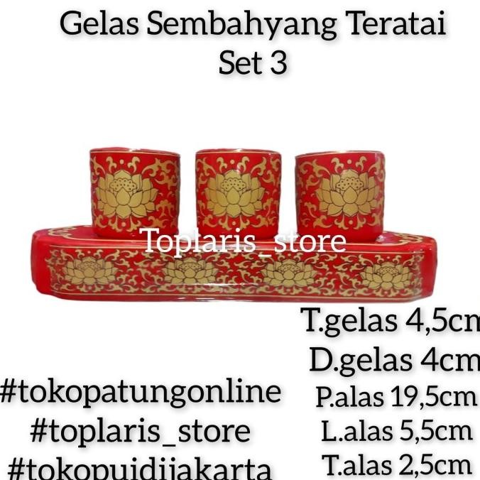 

Ready Gelas Sembahyang Teratai Set 3