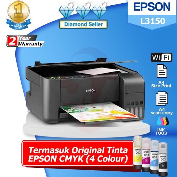 Epson L3150 Ecotank Wifi Multifungsi Printer (Pengganti L405)