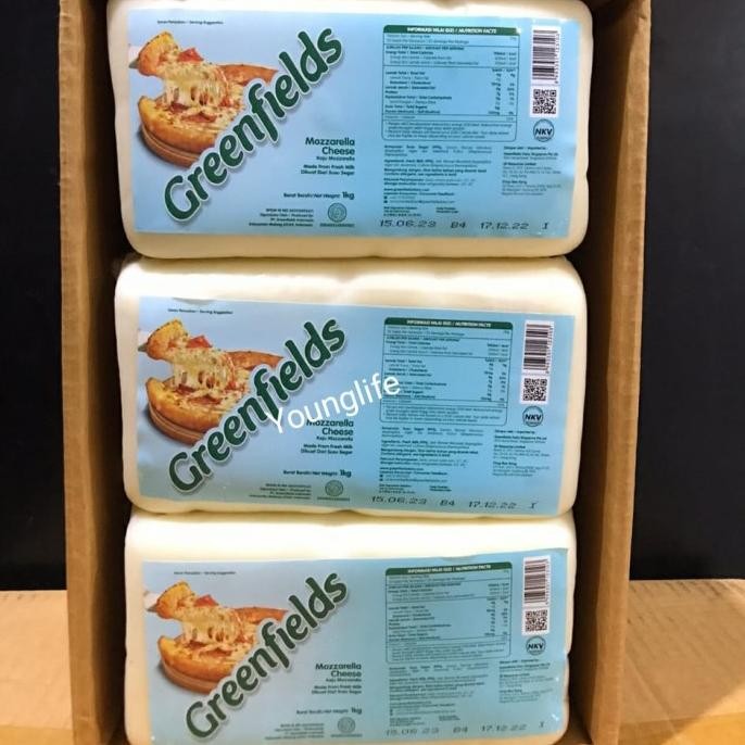 

Mozarella cheese Greenfields / keju mozarella Greenfields 1kg murah GS