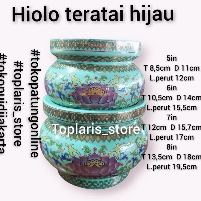 

Ready Hiolo Tempat Hio Keramik Teratai Hijau 8in