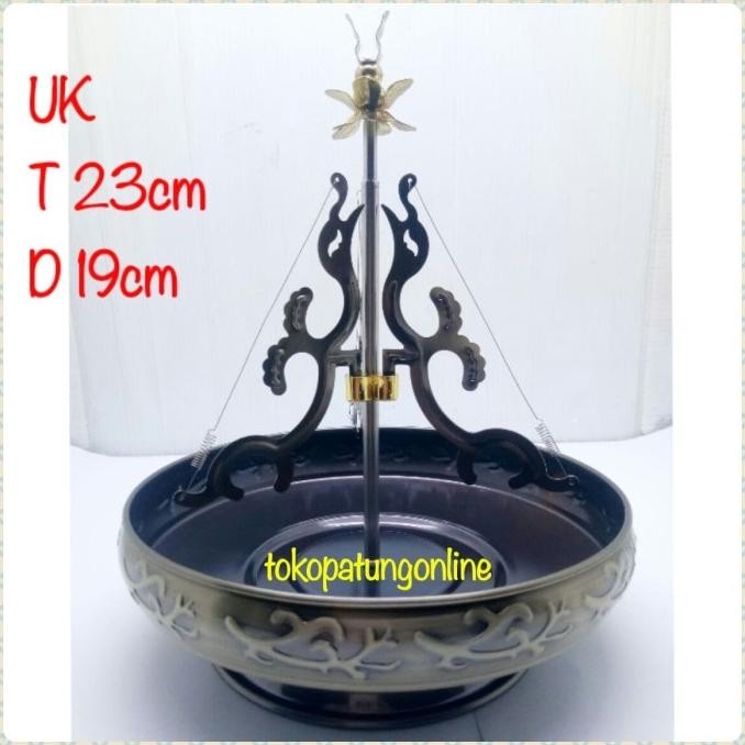

Ready Tempat Bakar Hio Lingkar Motif Naga Hitam 24 Jam