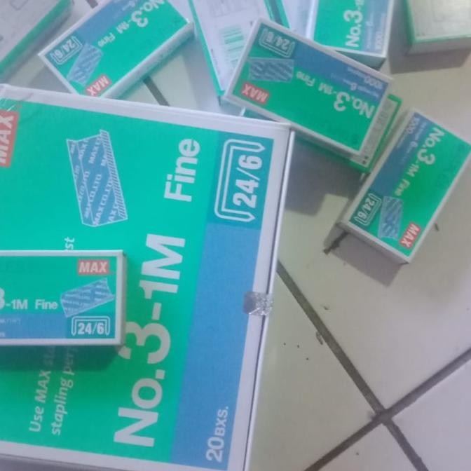 

ISI STAPLES MAX NO. 3.HARGA 1 BOX..ISI 20 PACK KECIL ORIGINAL DAN TERPERCAYA