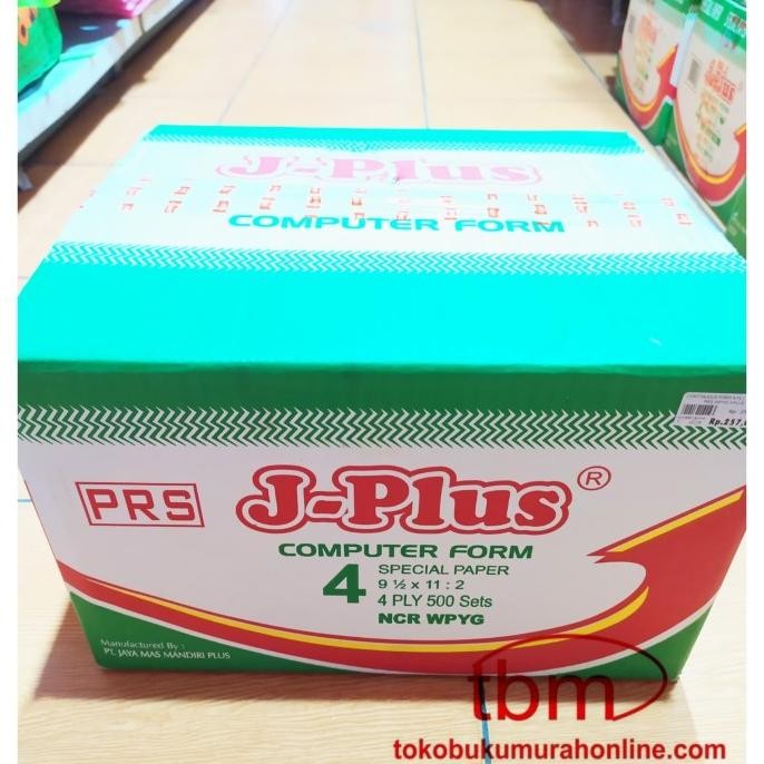 

BEBAS ONGKIR - GOSEND!!! CONTINOUS FORM J-PLUS 4PLY 91/2 X 11 : 2 PRS