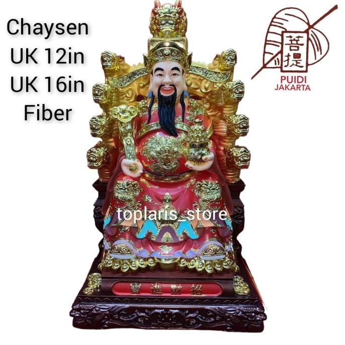 Ready Patung Dewa Rejeki Chaysen 9 Naga 12in Fiber