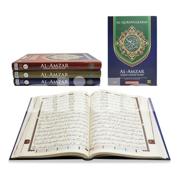 

siap kirim alquran tajwid al-amzar mushaf utsmani uk besar a4 al-quran al-amzar