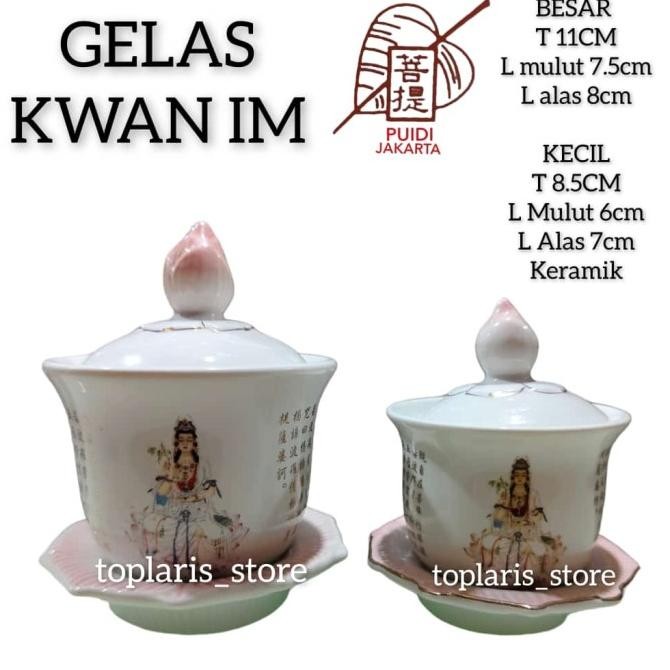 

Ready Gelas Sembahyang Kwan Im Keramik Putih Uk Kecil