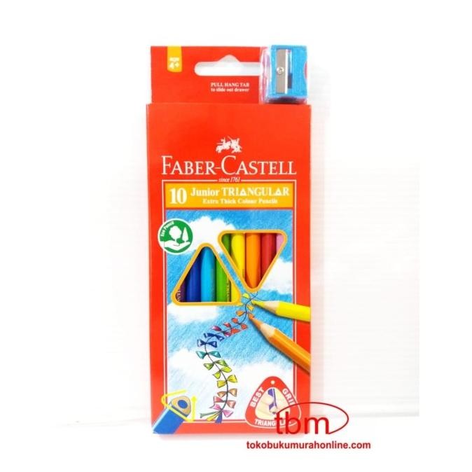 

Sale Faber Castell 10 Junior Triangular / Pensil Warna Segitiga Faber
