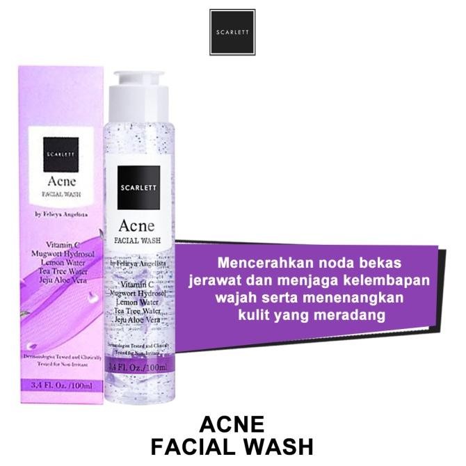 SCARLETT WHITENING ACNE FACIAL WASH - SCARLET SABUN CUCI MUKA JERAWAT LS01