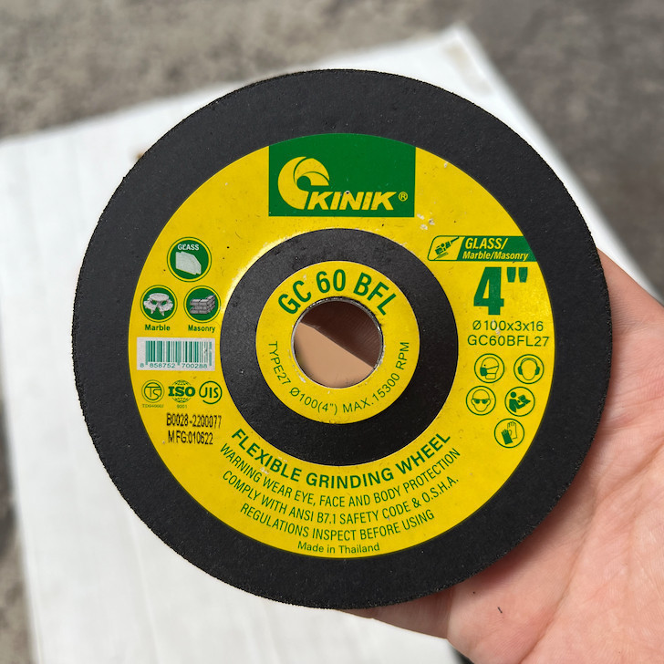 KINIK Batu Poles 4 " inch GC 60 kaca granit Gerinda Gurinda