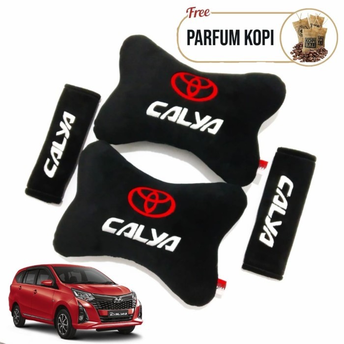 Bantal Leher Bantal Mobil Toyota Avanza Headrest 1Set Bantal Leher Sandaran Jok
