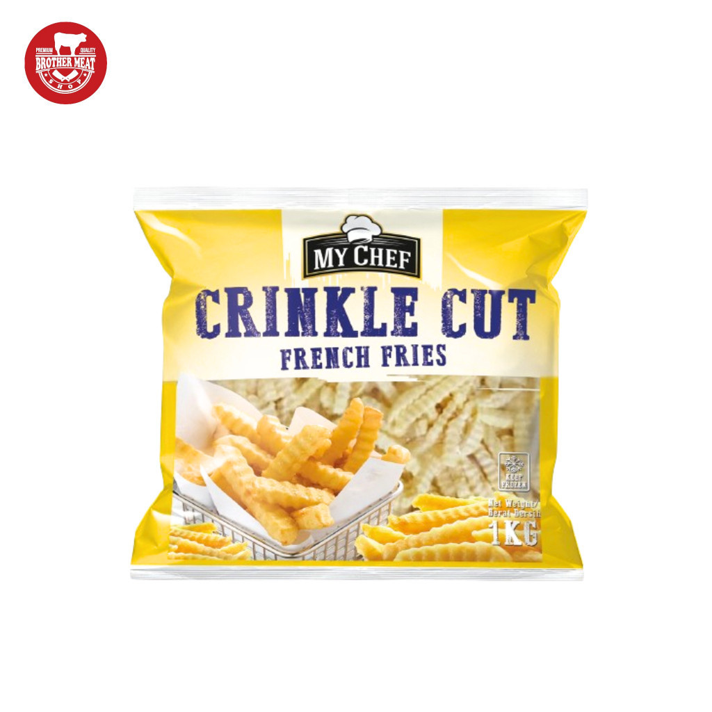 

MY CHEF Crinkle Cut French Fries / Kentang Goreng Frozen 1kg, Brothermeatshop