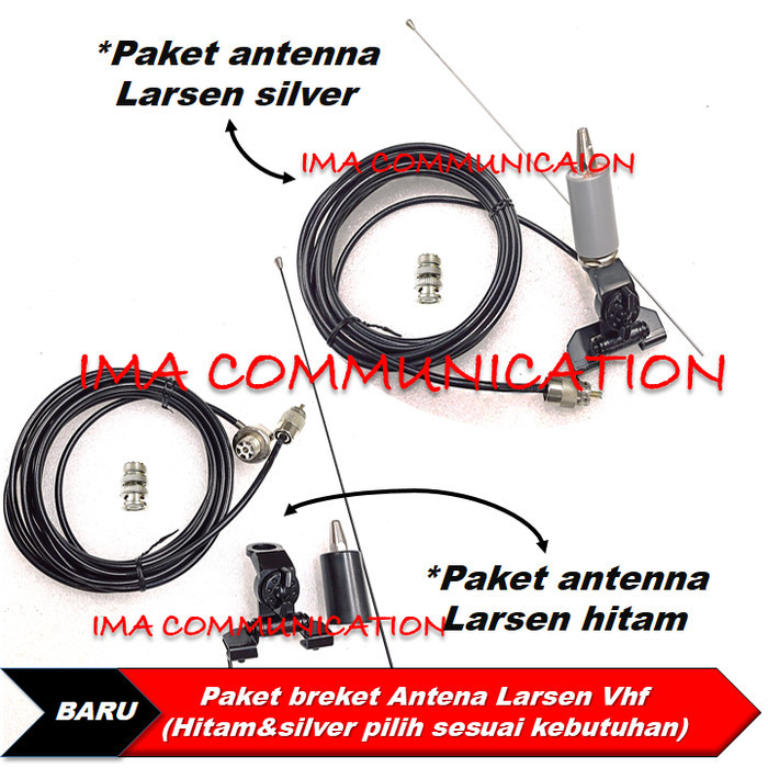 Paket Breket Kabel Antena Larsen Vhf (Hitam&Silver)