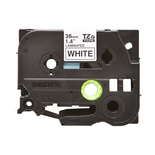 Label Tape Cassete Brother Tze-261 36 Mm Black On White