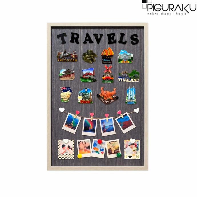 

Magnet Frame 20RS 50X75Cm- Minimalis 2CM-Magnetic Board 20RS