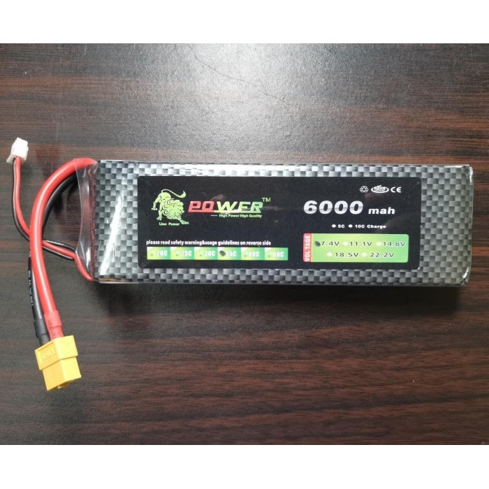 Paling Murah Batre Lipo Battery Baterai 2S 7.4V 6000Mah 35C Rc Car Boat Drone Quad
