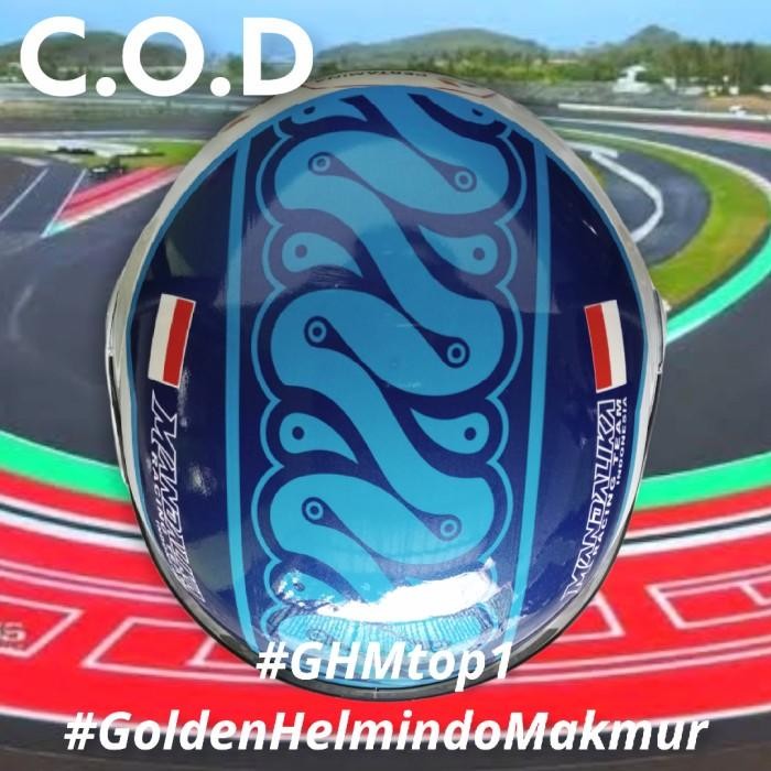 Helm Dewasa Replika Motif Sirkuit Mandalika Sni Murah