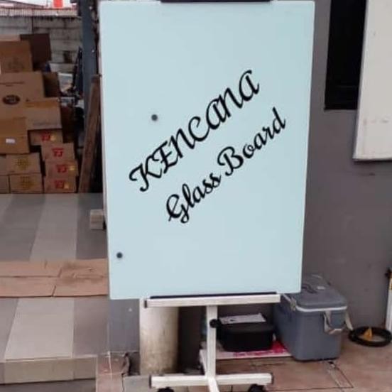 

NEW Flip Chart Glass Board Magnetik Standing Roda 70 100 Cm