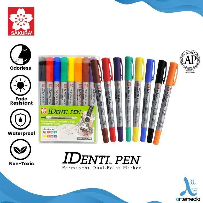 

TERLARIS - Spidol Permanen Sakura IDenti Pen Dual Point Permanent Marker