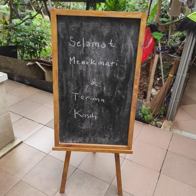 

BEBAS ONGKIR - Papan Tulis Kapur Menu Kafe Blackboard Ukuran 60 x 90 termasuk stand