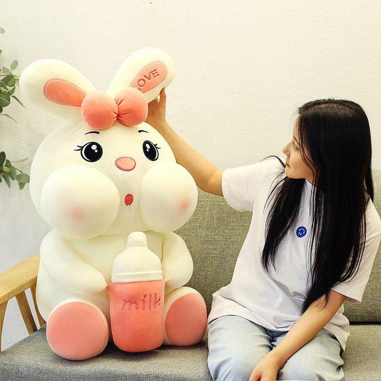 Bantal & Boneka Lucu Kelinci Lucu Boneka Mewah Besar Boneka Mainan Bantal Gadis Tidur Boneka Hadiah