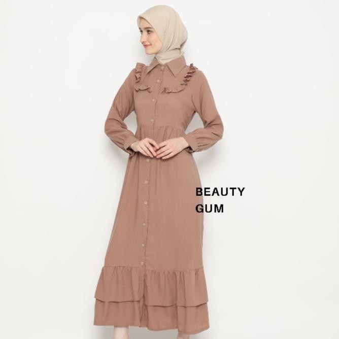 Terjangkau Setelan Gamis Ikatan Cinta Mocca/Gamis Muslim/Gamis Remaja Kekinian