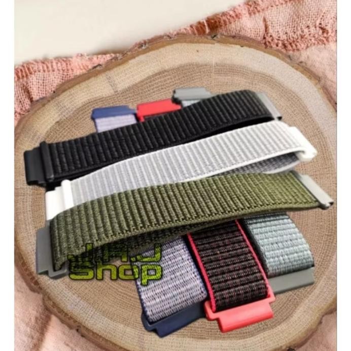 Ervi Strap Tali Jam Benang Nylon Nilon Lekat Watch Band Garmin Forerunner 245 55 165 Music Non Musik