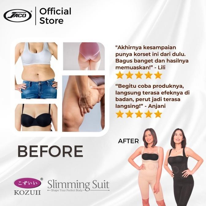 Bundle 10 Kozui Slimming Suit + Soso Teddies Korset Pelangsing Perut