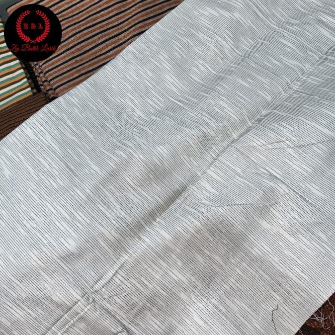 Kain tenun lurik ATBM grimis putih [terbaik]