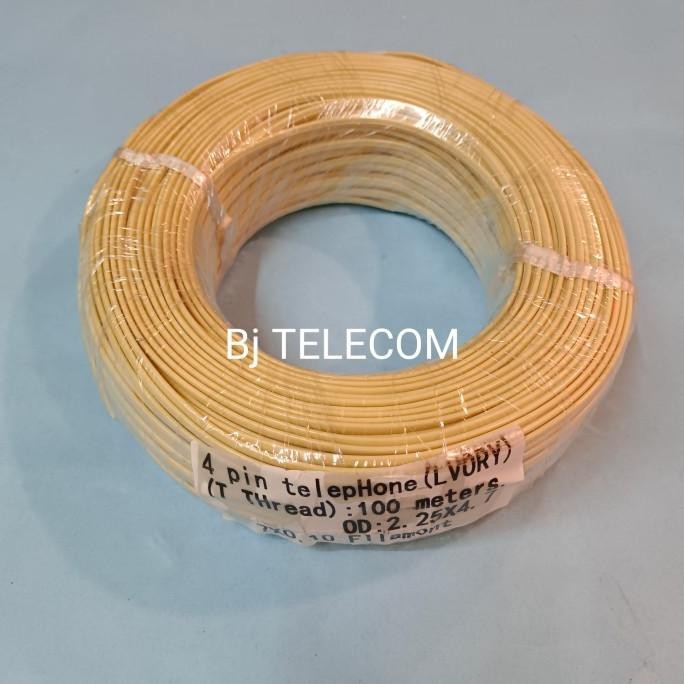 Kabel line telepon isi 4 kabel/ kabel telepon gepeng isi 4/ kabel line