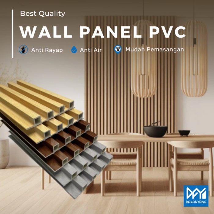 Golden GW FA Wood Wall Panel WPC Best Quality 3 meter*16cm Kisi Kisi Kayu WPC Wall Panel Dekorasi