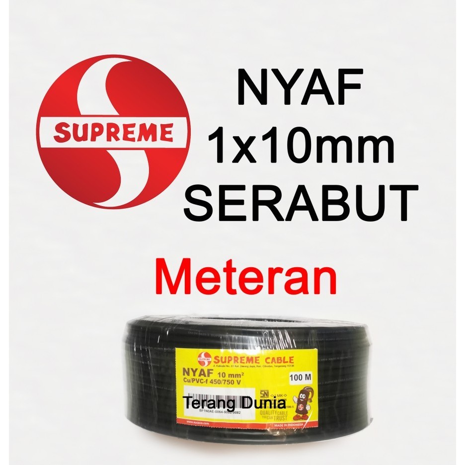 Kabel NYAF Tunggal Serabut 1x10mm