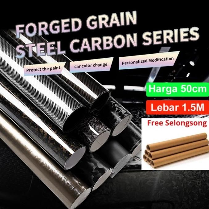 

Sale Skotlet Motor Mobil Sticker Decal Forged Carbon Gloss Lebar 1.5 Meter