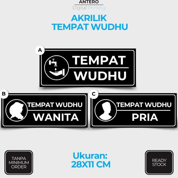 

Sale Akrilik Tempat Wudhu | Akrilik Petunjuk Tempat Wudhu | Petunjuk Label Acrylic Tempel