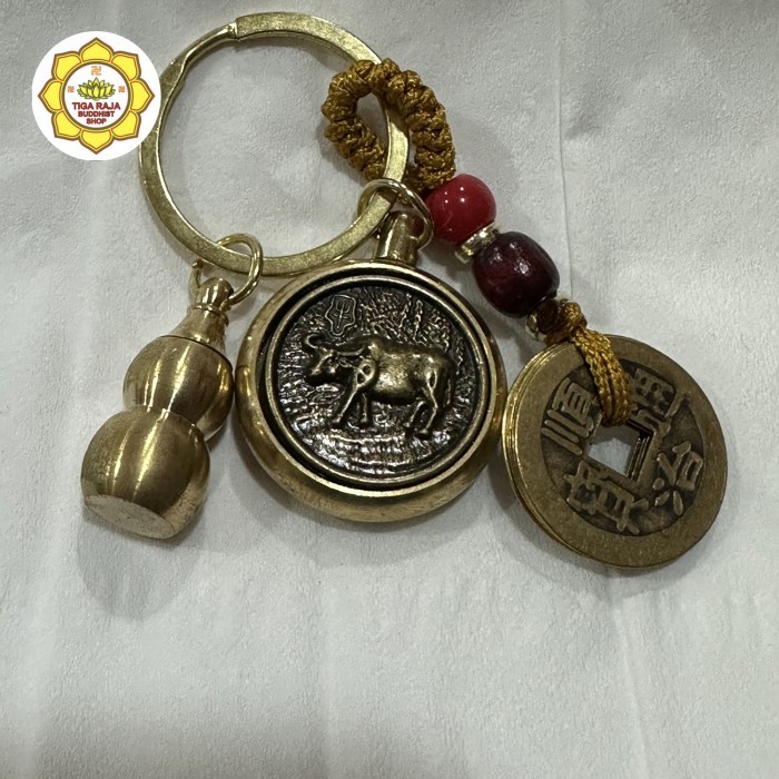 Gantungan Kunci Shio Holo Koin Dan Pelindung Shio Kerbau