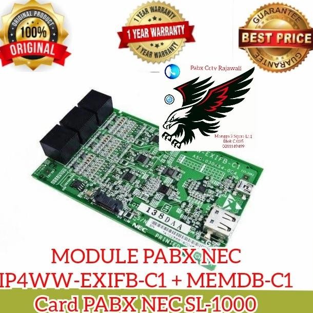 MODULE PABX NEC IP4WW-EXIFB-C1 + MEMDB-C1 Card PABX NEC SL-1000