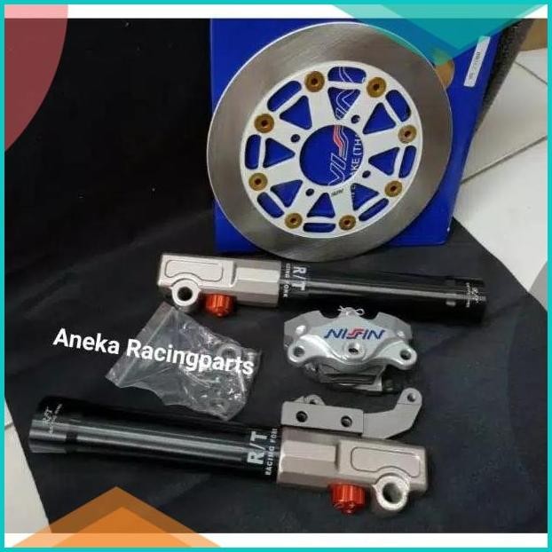 Tabung shock depan beat vario scoopy rt stage set kaliper dan disk pnp