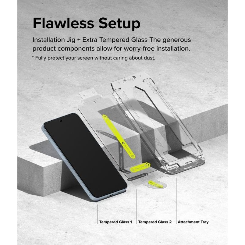 

Ringke Easy Slide Tempered Glass Samsung Galaxy A55 / A35 With Tray Instalator Terlaris