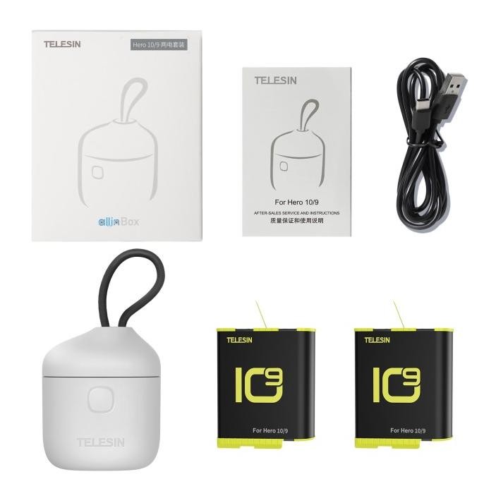 

Telesin Allin Box Portable Storage Charge Gopro Hero 9 Black 2 Battery Terlaris